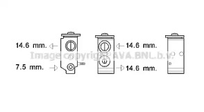 AVA QUALITY COOLING ka1277 -  Расширительный клапан, кондиционер